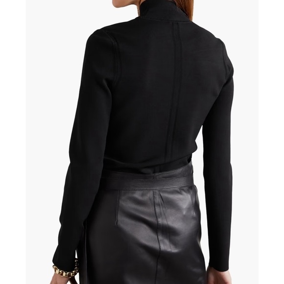 PROENZA SCHOULER Cutout knitted turtleneck sweater black PSWL Top Shirt Sz S - Picture 5 of 16